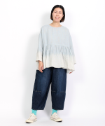 リネンギンガムチェック　2wayブラウス